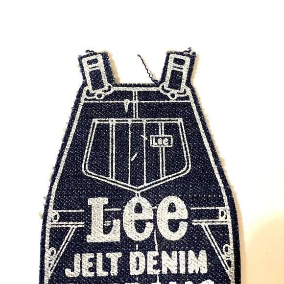 Vintage Lee Jelt Denim Die Cut Overalls Advertising Patch NWOT - Picture 4 of 10